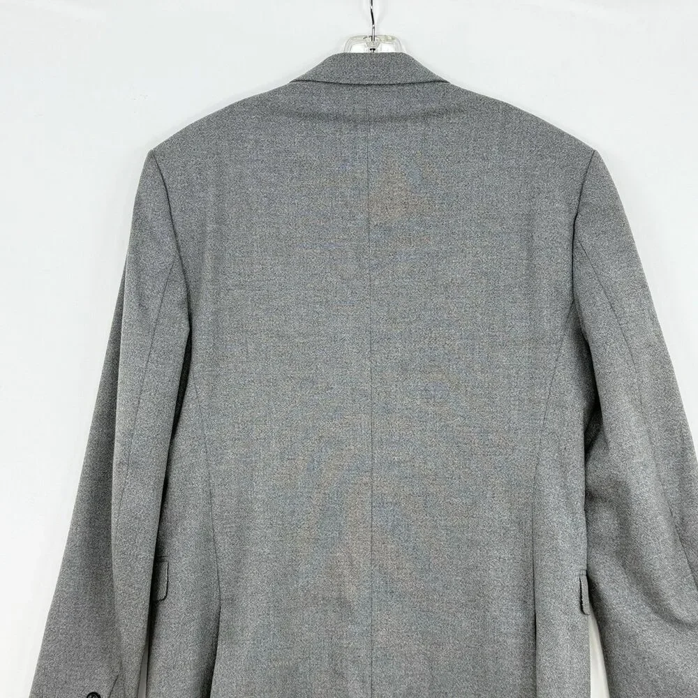 Zara Man Gray Blazer Men’s Size 42R EUR 52 Lined Two Button Suit Jacket